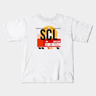 Santiago (SCL) Airport // Sunset Baggage Tag Kids T-Shirt